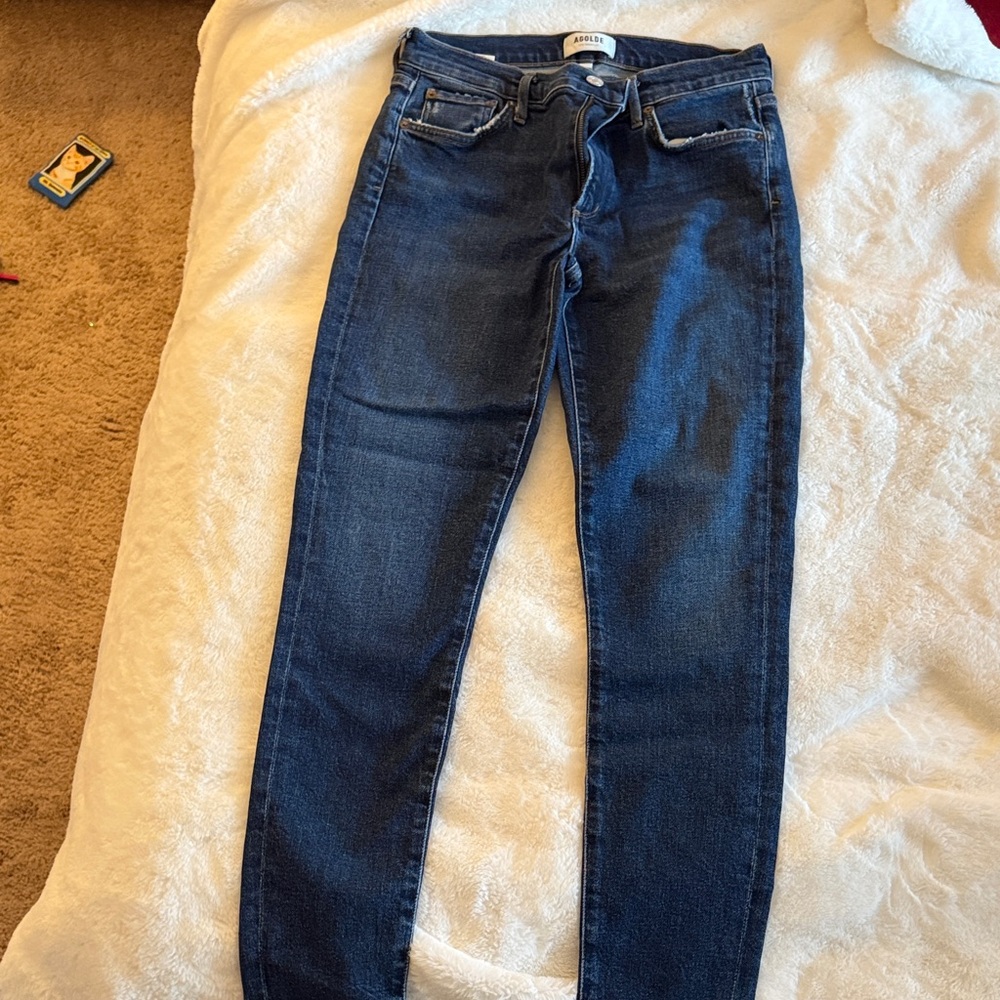 Agolde Dark Blue Skinny Jeans
